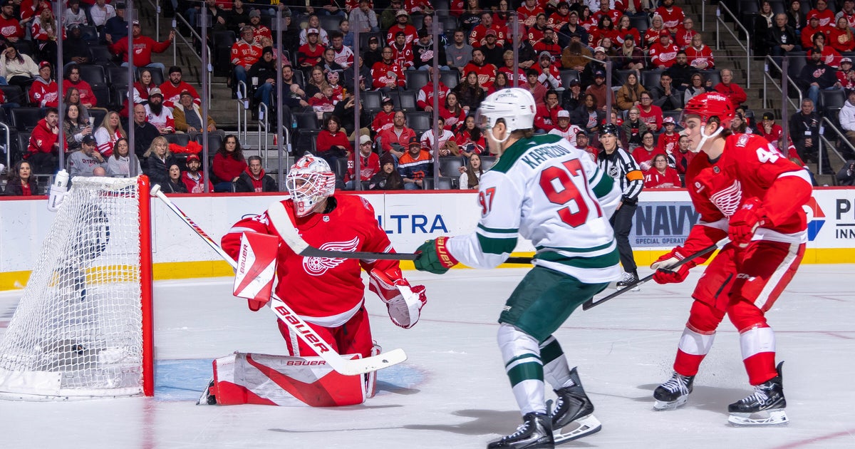 Detroit Red Wings topped 5-4 by Wild; Minnesota's Kirill Kaprizov scores hat trick