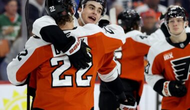 Porter Martone's OT power-play goal lifts Philadelphia Flyers past Boston Bruins, keeps playoff push alive