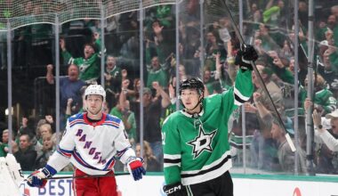 Stars clinch second in Central as Robertson, Oettinger lead 2–0 win over Rangers