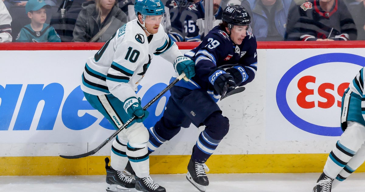 Celebrini breaks Sharks' single-season points record in 6-1 romp over Jets