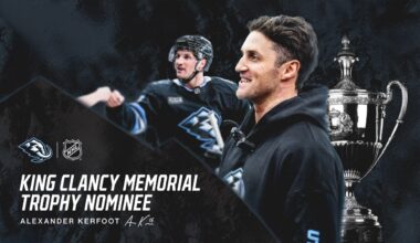 Kerfoot Nominated for the 2025-26 King Clancy Memorial Trophy