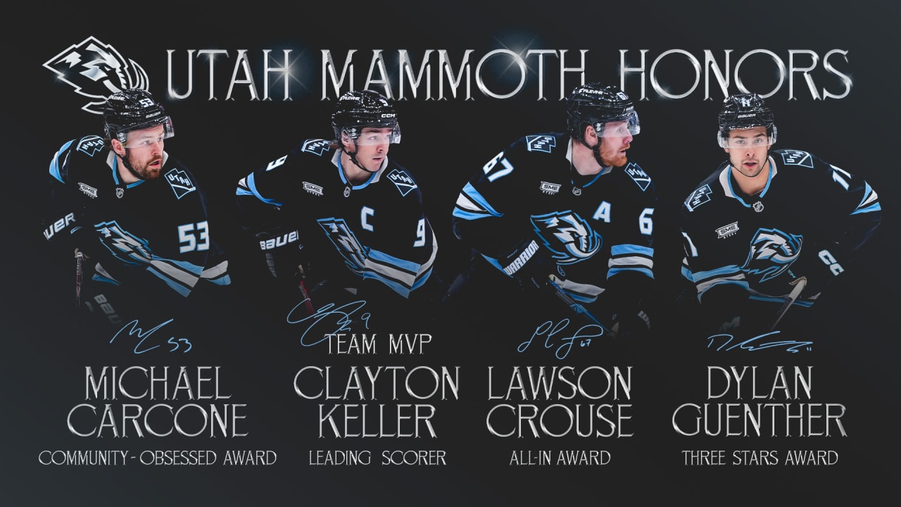 Utah Mammoth Announce Recipients of 2025-26 Team Honors