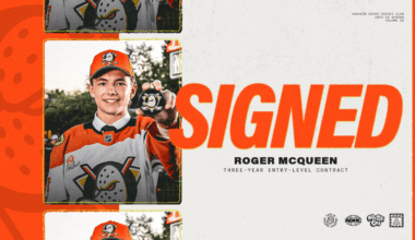 Ducks Sign McQueen to Three-Year Entry-Level Contract