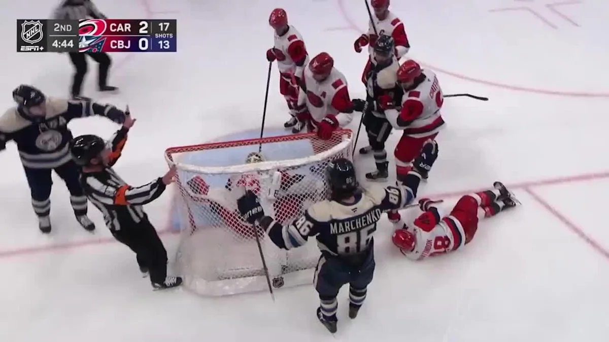 Kirill Marchenko with a Goal vs. Carolina Hurricanes