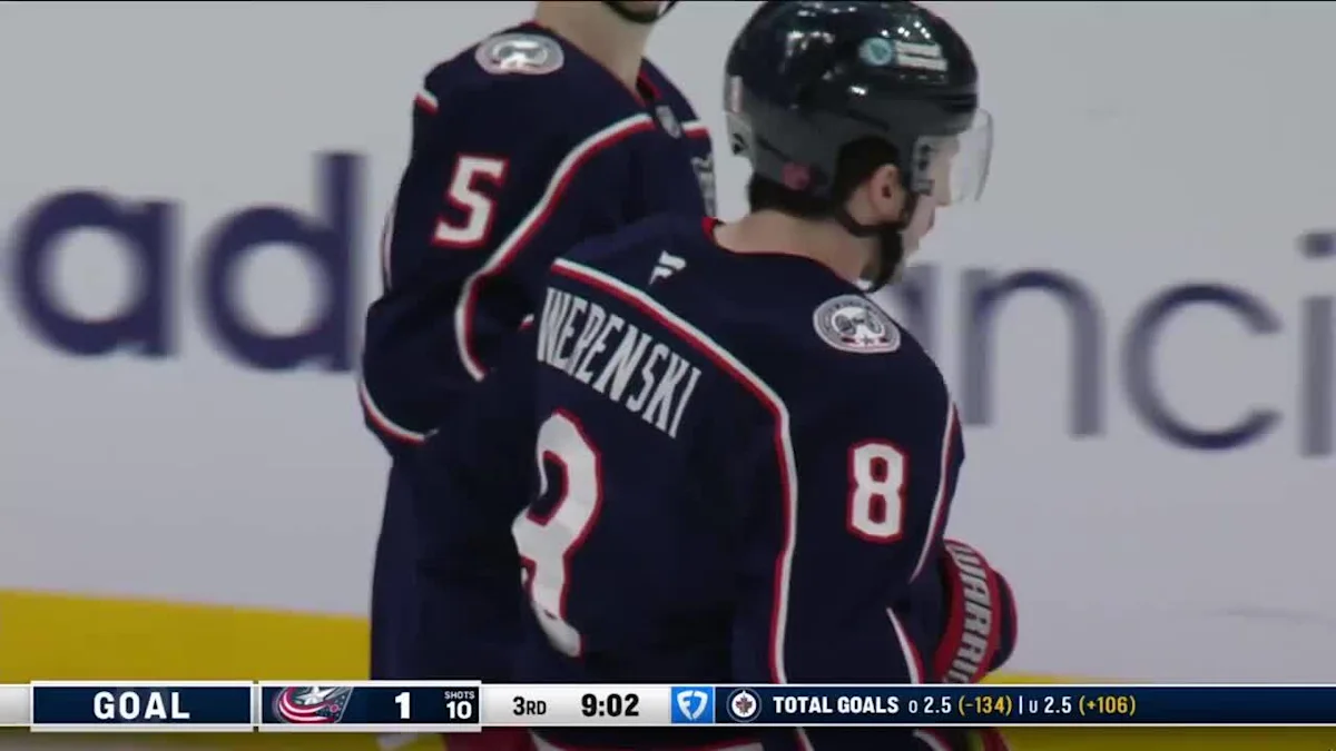 Kyle Connor with a Goal vs. Columbus Blue Jackets