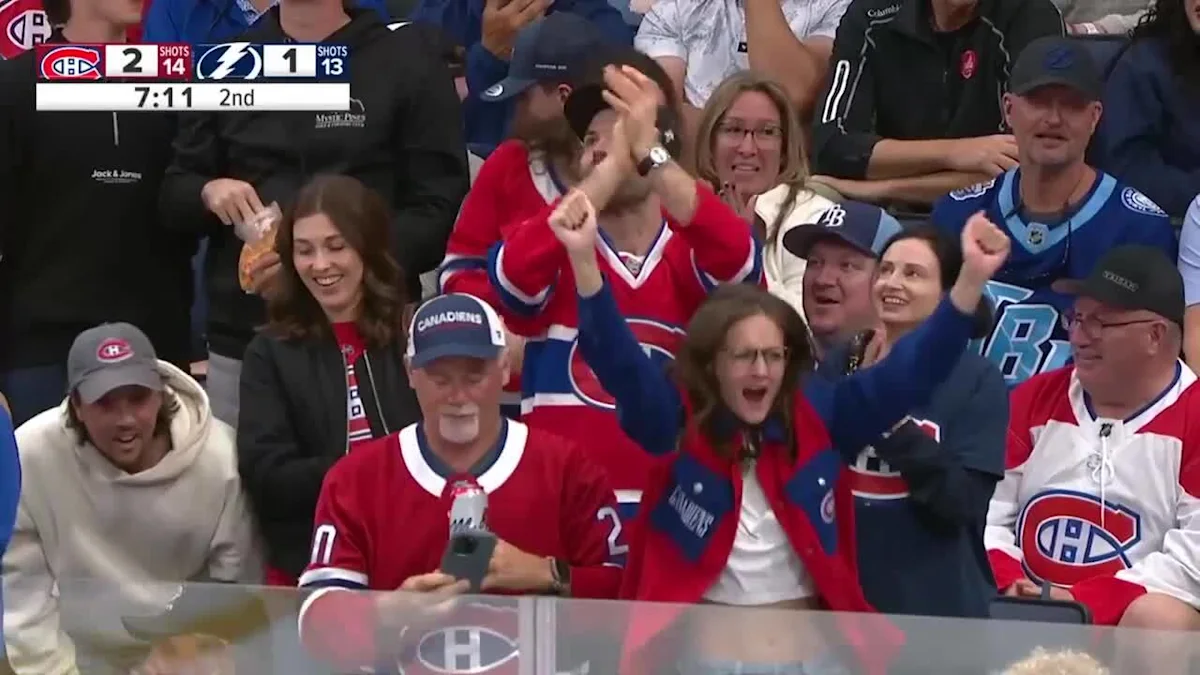 Cole Caufield with a Goal vs. Tampa Bay Lightning