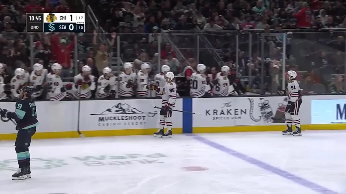 Teuvo Teravainen with a Powerplay Goal vs. Seattle Kraken