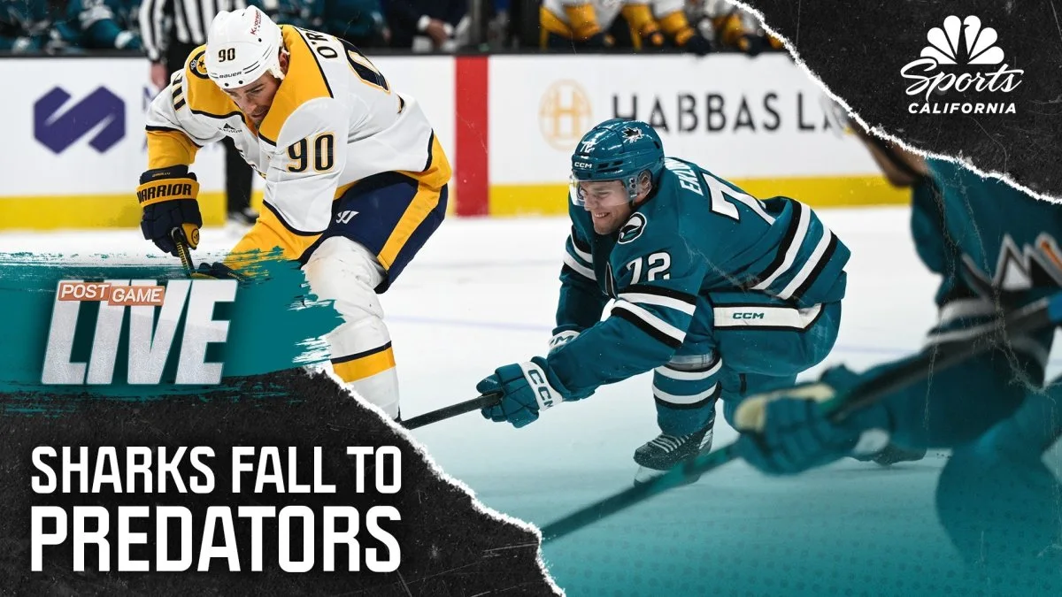 Sharks' spirited comeback comes up short amid late collapse in loss to Predators