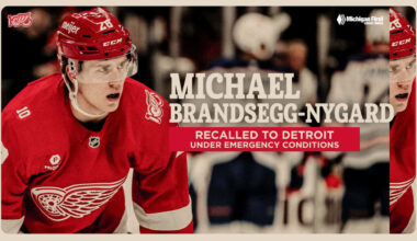 Red Wings recall Michael Brandsegg-Nygård from Grand Rapids under emergency conditions
