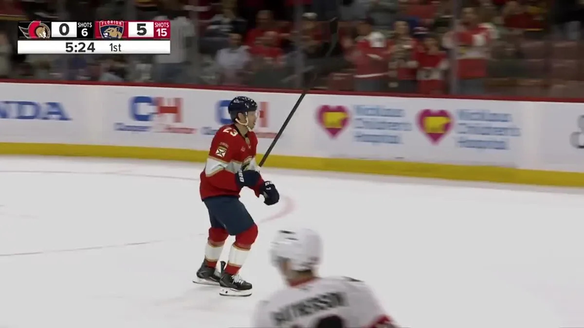 Carter Verhaeghe with a Goal vs. Ottawa Senators