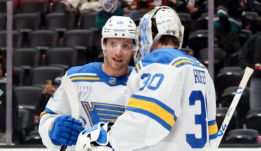 Holloway scores twice, Blues move up in wild card chase with win against Ducks