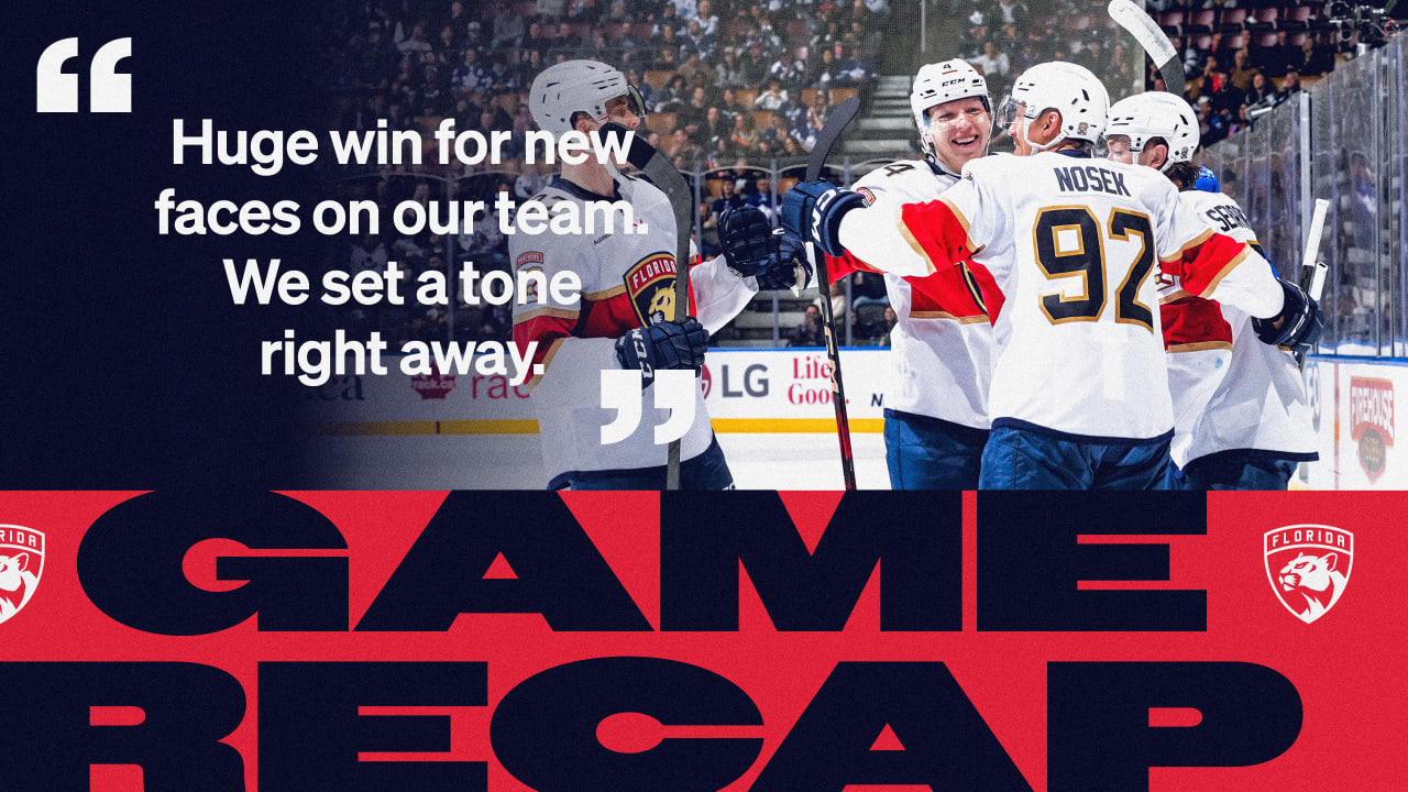 RECAP: Panthers 6, Maple Leafs 2
