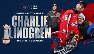 Capitals Announce Charlie Lindgren as Recipient of Annual Caps Care Community Award