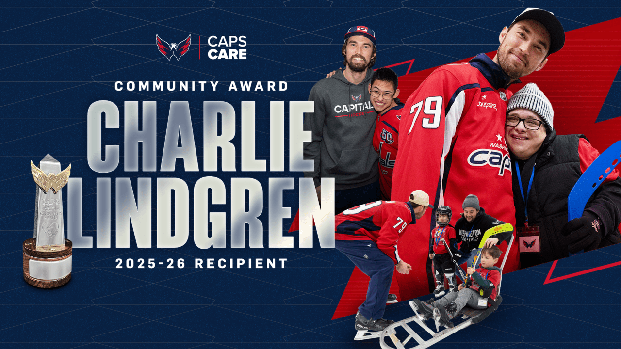 Capitals Announce Charlie Lindgren as Recipient of Annual Caps Care Community Award