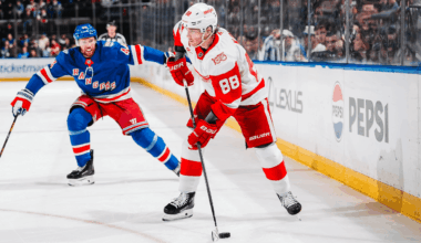 RECAP: Red Wings close three-game road trek, open weekend back-to-back set with 4-1 loss to Rangers