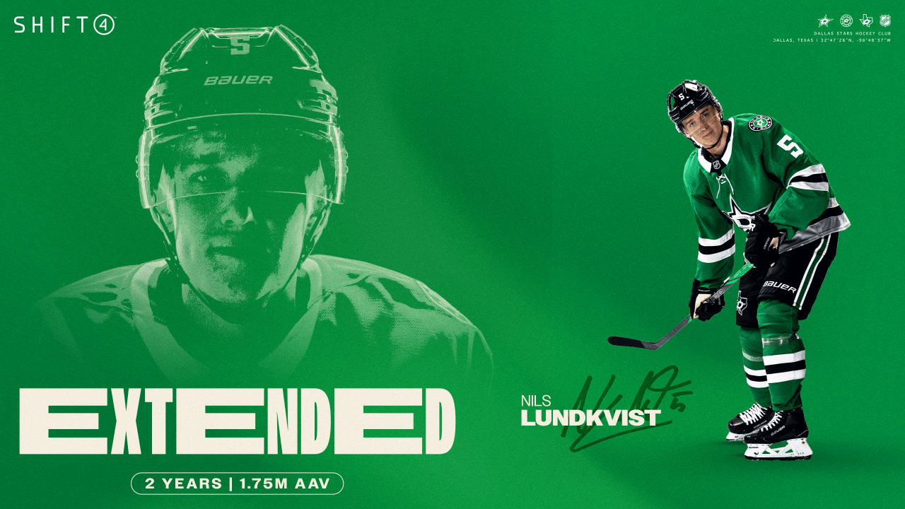 Dallas Stars sign defenseman Nils Lundkvist to two-year, $3.5 million contract extension