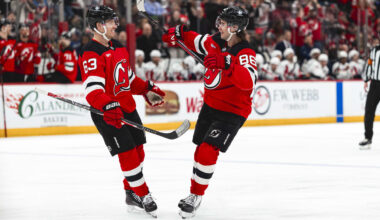 J. Hughes, Bratt each has 5 points, Devils score 7 in win against Capitals