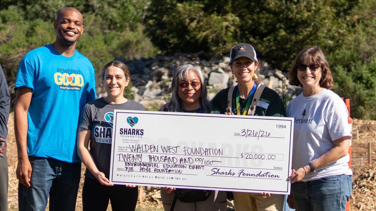 Sharks Foundation and PG&E partnered to plant first micro-forest at Walden West Outdoor School