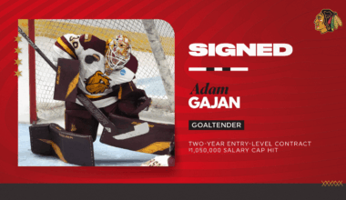 RELEASE: Blackhawks Sign Adam Gajan to Two-Year, Entry-Level Contract