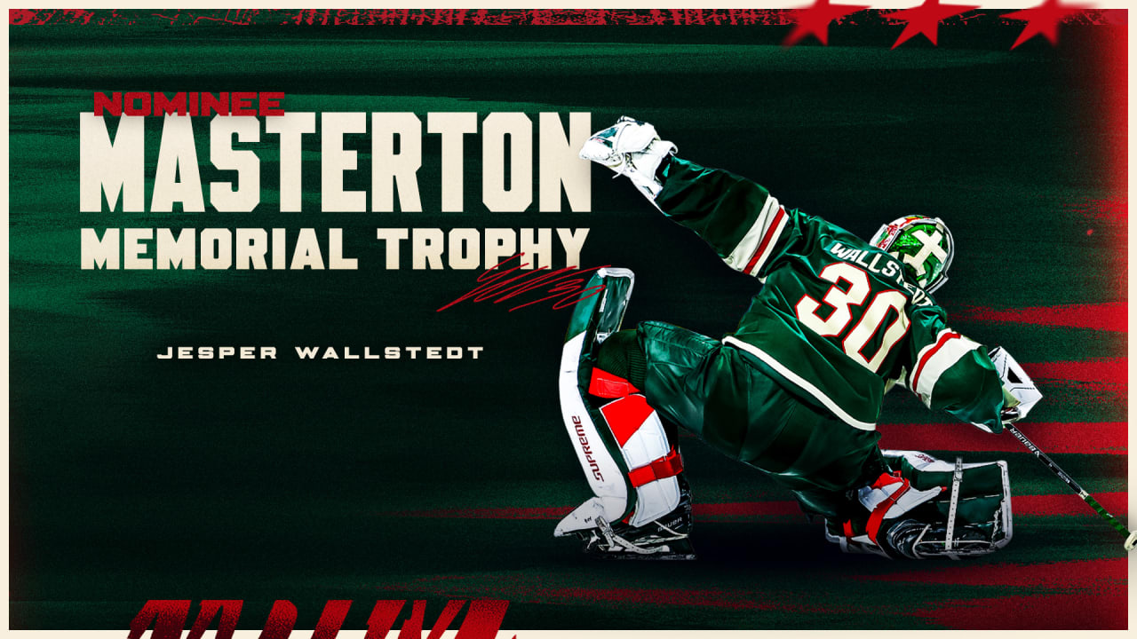 Minnesota Wild Goaltender Jesper Wallstedt Nominated for Bill Masterton Memorial Trophy