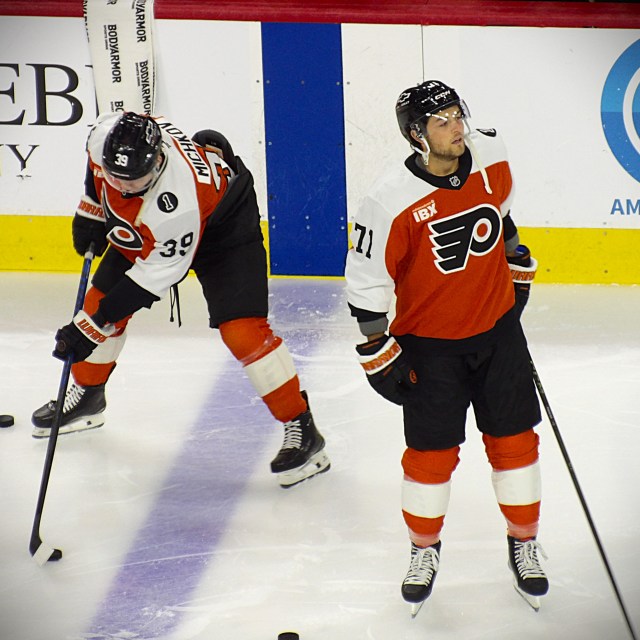 NHL Flyers Matvei Michkov and Tyson Foerster