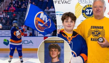 Islanders welcome family of late Connor Kasin with 'unbelievable' experience