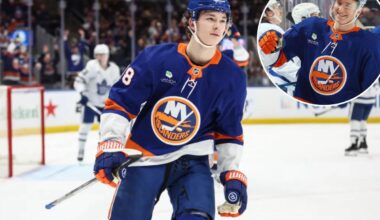 Islanders snag big win over Maple Leafs to boost playoff hopes in Pete DeBoer's debut