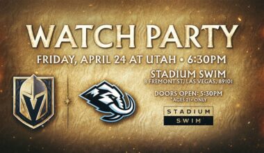 Vegas Golden Knights to Host Two Official Watch Parties for Game 3