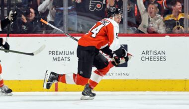 Martone wins it in OT with 1st goal, Flyers defeat Bruins to move into playoff spot