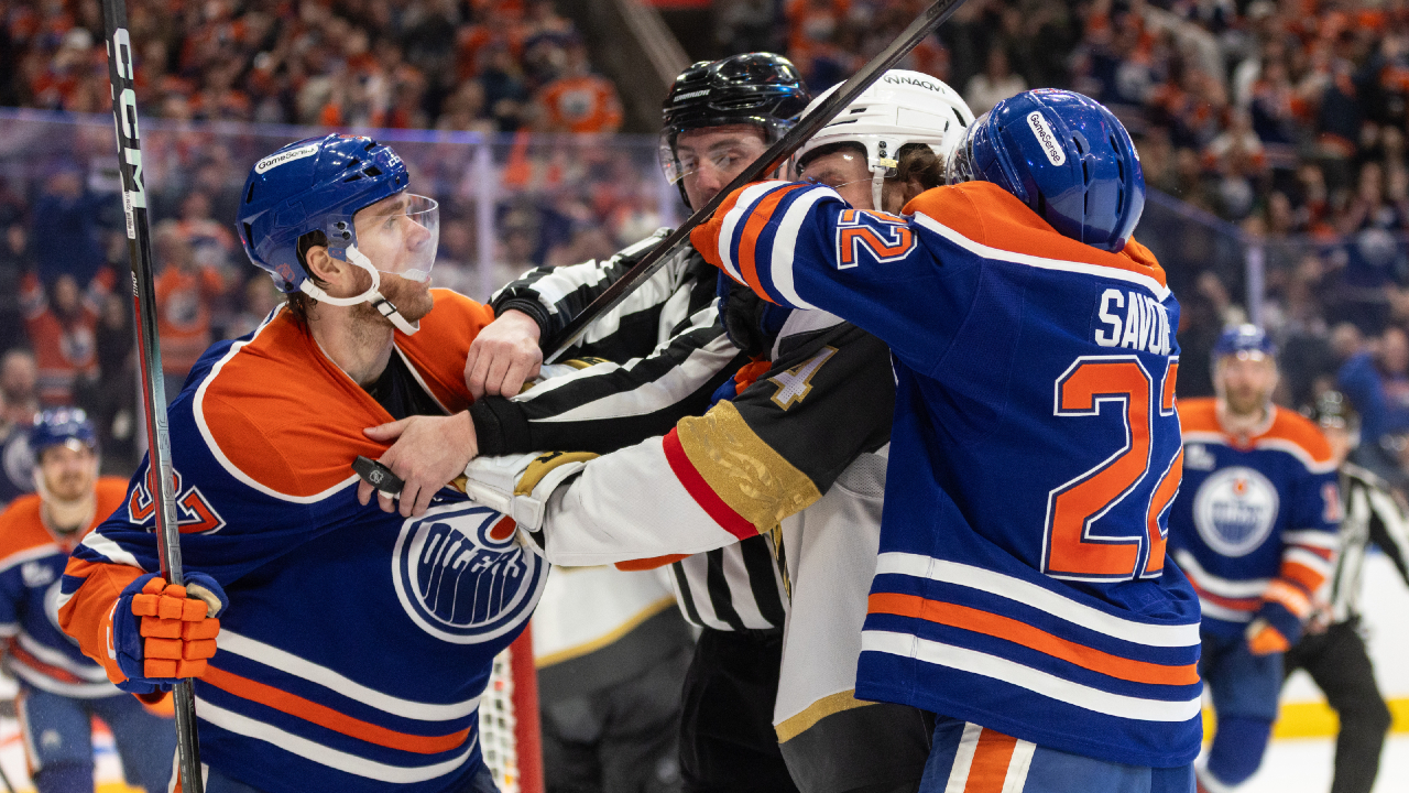 Golden Knights get better of Oilers in feisty potential first-round preview