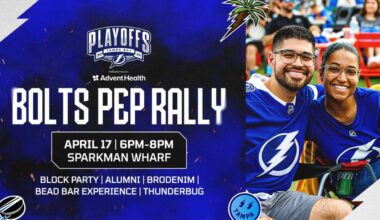 The Lightning are kicking off the playoffs with a party at Sparkman Wharf this Friday