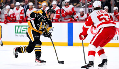 Chinakhov has 2 points, Penguins defeat Red Wings