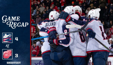 Blue Jackets tie it late, defeat Red Wings in shootout