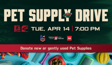 Minnesota Wild and CUB Announce Pet Supply Drive
