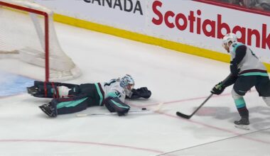 SEA@WPG: Grubauer with a great save against Mark Scheifele