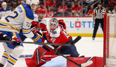 Capitals score 3 in 1st, defeat Sabres to gain in Eastern wild-card race