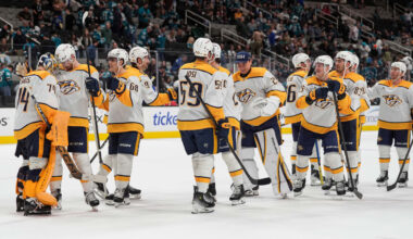 Forsberg, Jost Lead Preds to Massive Victory Against Sharks