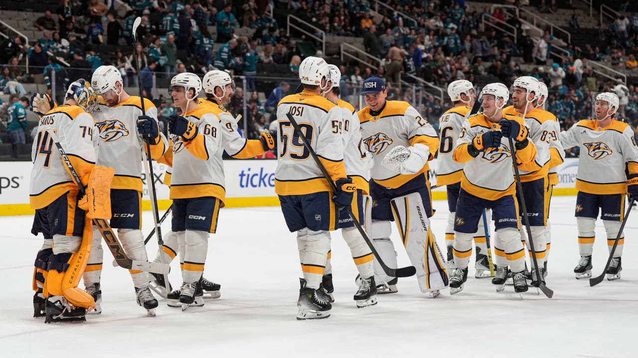 Forsberg, Jost Lead Preds to Massive Victory Against Sharks