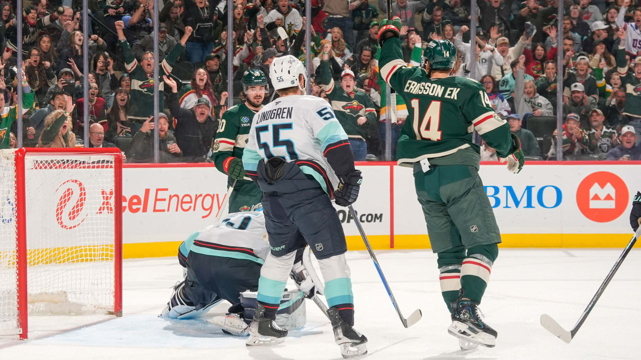 Eriksson Ek has 3 points, Wild defeat Kraken for 4th straight win