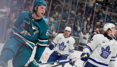 Sharks improve playoff hopes with 4th win in a row, beating Toronto, 4-1