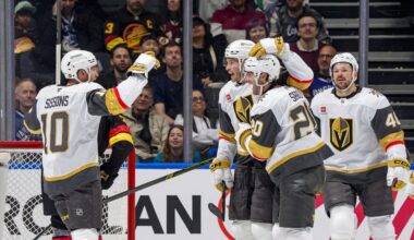 Golden Knights move into tie for division lead with 2-1 win over Canucks