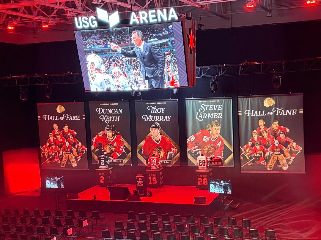 2026 Chicago Blackhawks Hall of Fame Ceremony 
Photo Credit: Brooke LoFurno / The Hockey Writers 