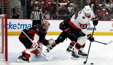Andersen stops 22, Hurricanes blank Senators in Game 1 of Eastern 1st Round