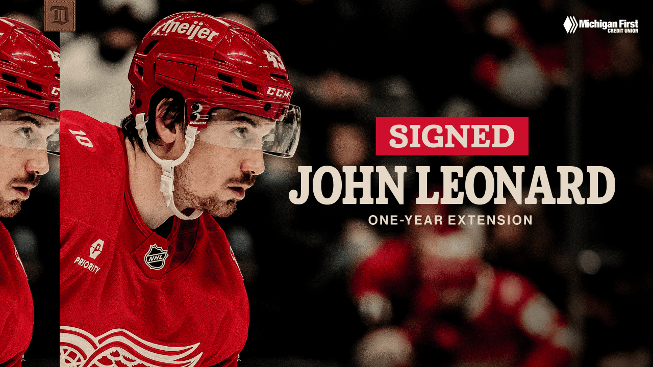 Red Wings sign John Leonard to one-year contract extension