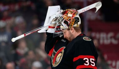 Senators pull Linus Ullmark after five-goal first period vs. Panthers