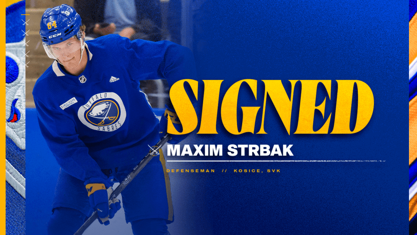 ŠTRBÁK AGREES TO THREE-YEAR, ENTRY-LEVEL DEAL WITH SABRES