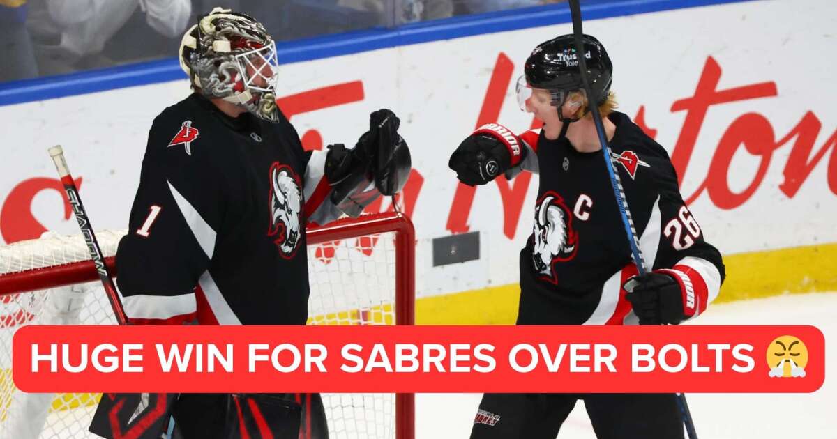 Buffalo Sabres get huge win over Tampa Bay Lightning 4-2