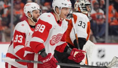 Kane scores pivotal goal as Red Wings beat Flyers in a playoff-race swing