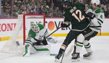 Wild's Boldy misses time after face-planting from hit to head
