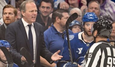NHL investigating after Lightning's Holmberg hurt arm crashing into unlatched penalty box door